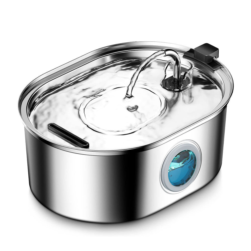Stainless Steel Smart Pet Water Dispenser with Automatic Circulation and Filtration, Large Capacity Feeder for Cats and Dogs