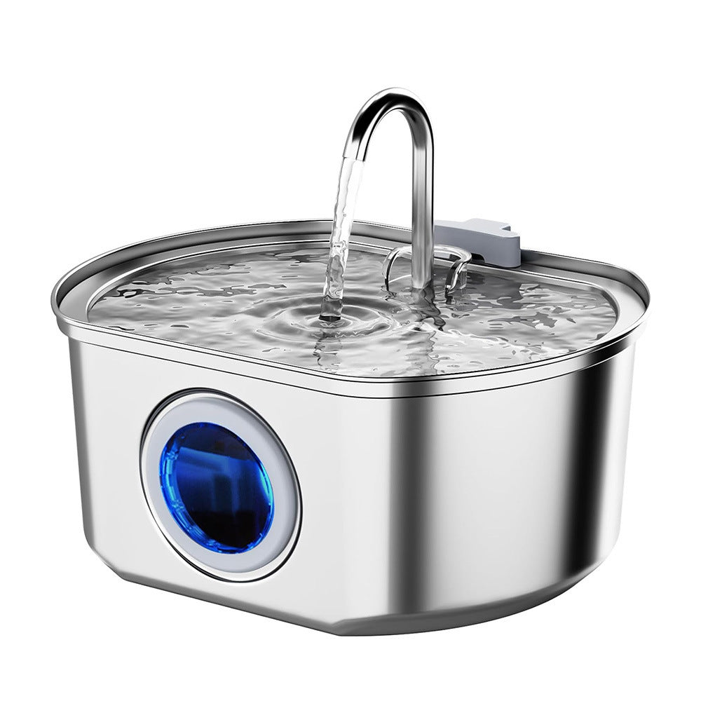 Stainless Steel Smart Pet Water Dispenser with Automatic Circulation and Filtration, Large Capacity Feeder for Cats and Dogs