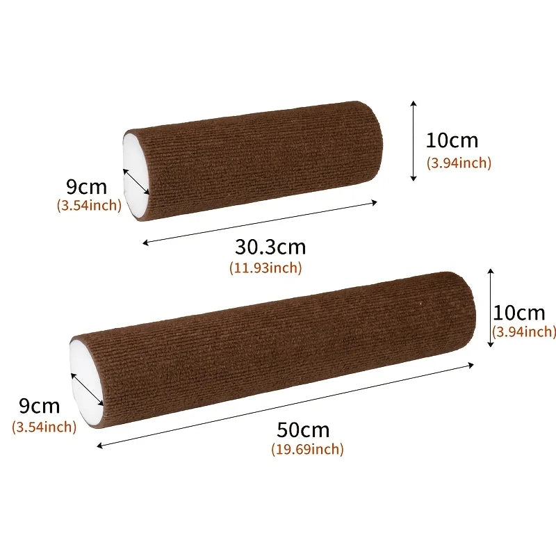 Self Adhesive Cats Scratching Post Wear Resistant Space Saving Cat Scratch Board Wall Mounted Cylinder Pet Furniture