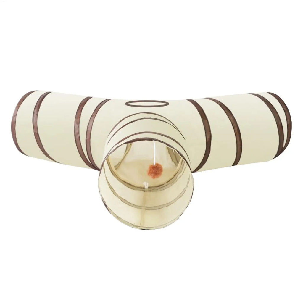 Cat Tubes and Tunnels 3-Way Kitten Tunnel Tube Cat Toys Pet Supplies with Peek Hole Ball for Indoor Kitten Small Animal Rabbit
