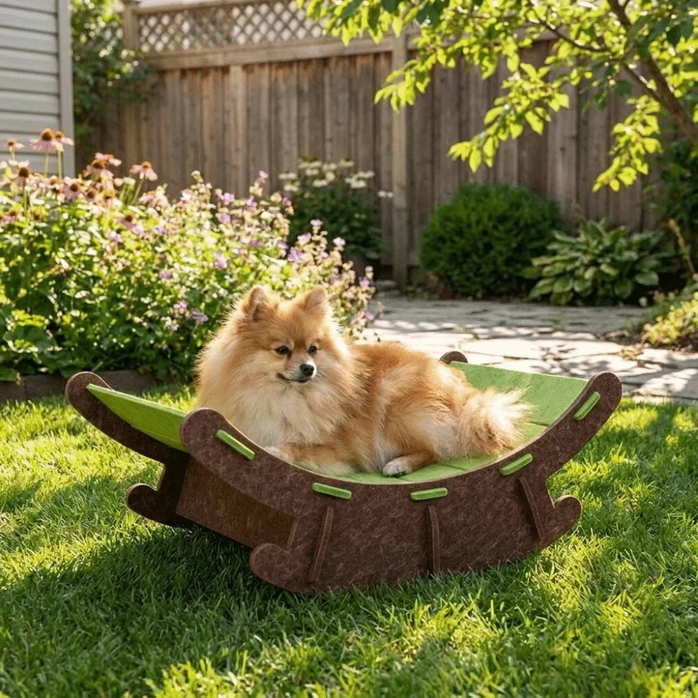 Pet Furniture Wear-Resistant Pet Rocker Bed Felt Elevated Cat Scratch Board Integrated Cat Lounge Chair Relieve Boredom