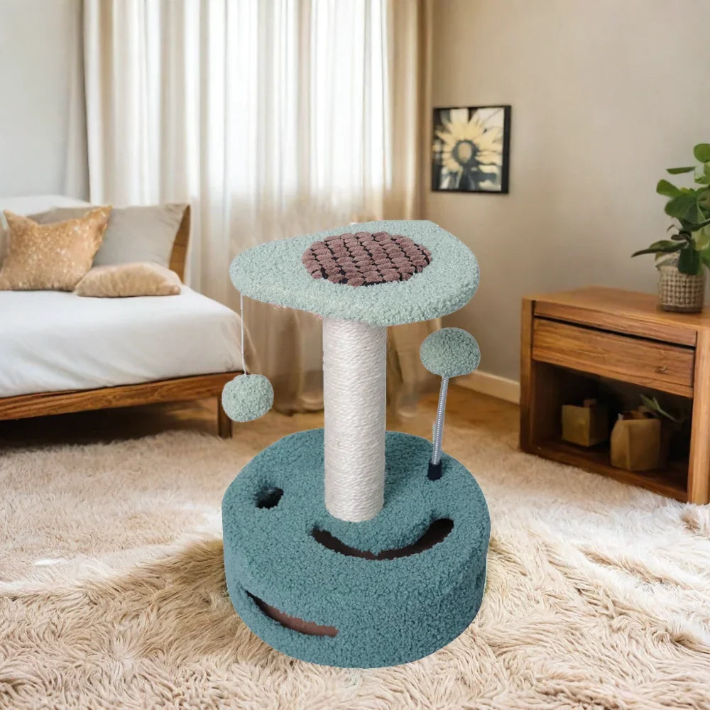 Cute Durable Sun Flower Design Cat Climbing Frame Cat Tree and Scratcher for Indoor Small Large Cats