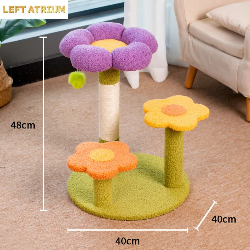 Cheap Design Floral Cute Flower Cat Tree