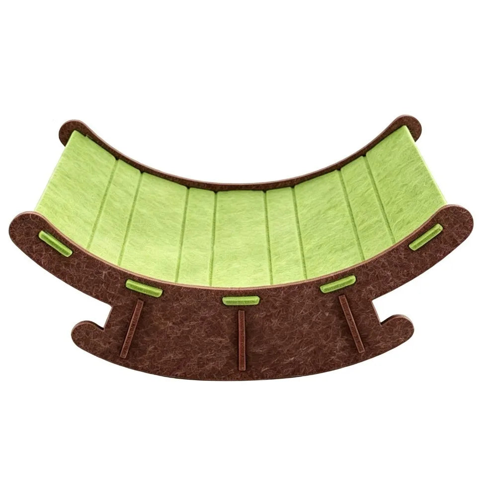 Pet Furniture Wear-Resistant Pet Rocker Bed Felt Elevated Cat Scratch Board Integrated Cat Lounge Chair Relieve Boredom