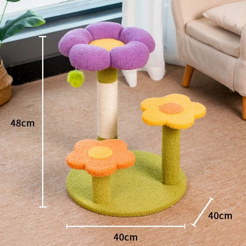 Cheap Design Floral Cute Flower Cat Tree