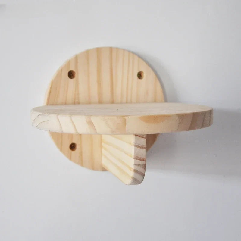 Wooden Sucker Cat Climbing Frame Scratching Post Strong and Durable Wall Hanging Cat's Nest Bed Frame Pet Furniture Products