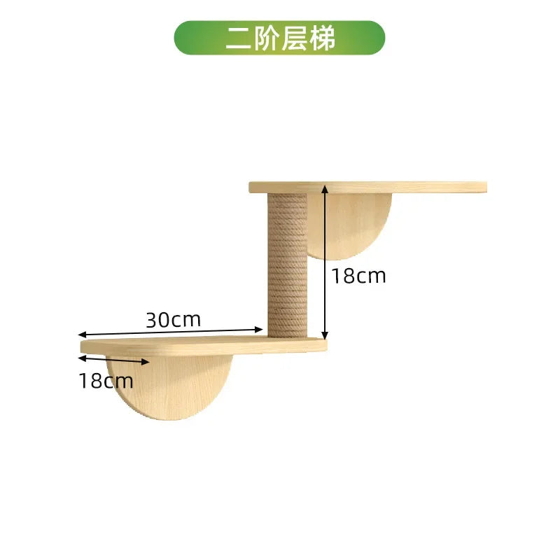 Wooden Wall Climbing Set for Cat, Tree Tower, Pet Accessories, Training Supplies, DIY, Match Your Own, Villa, Products