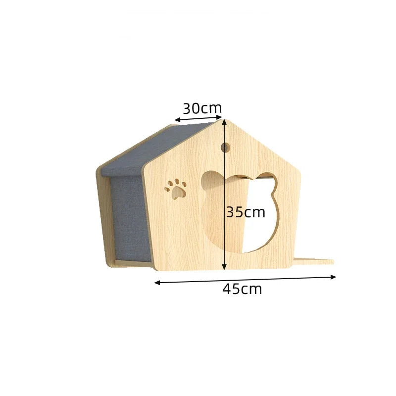 Wooden Wall Climbing Set for Cat, Tree Tower, Pet Accessories, Training Supplies, DIY, Match Your Own, Villa, Products