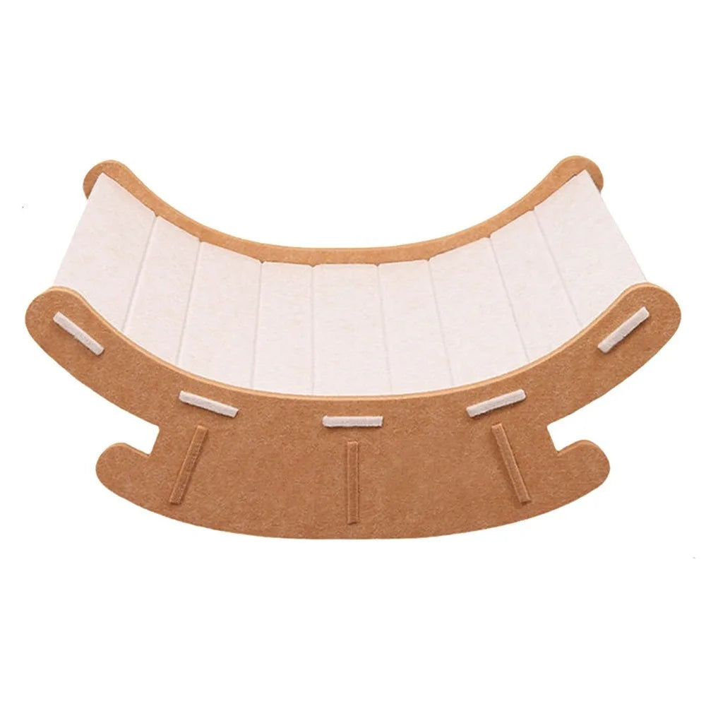 Pet Furniture Wear-Resistant Pet Rocker Bed Felt Elevated Cat Scratch Board Integrated Cat Lounge Chair Relieve Boredom