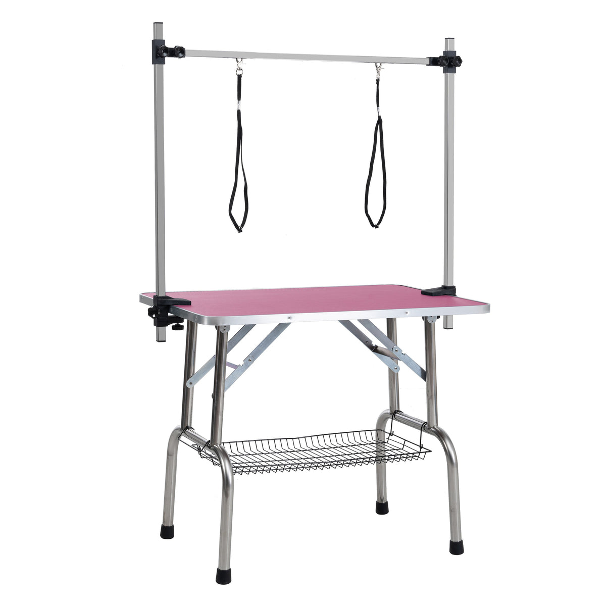 46" Folding Dog Pet Grooming Table in Pink Color