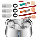 All Stainless Steel Pet Water Dispenser Round Runway Type Large Capacity Dogs And Cats Water Dispenser