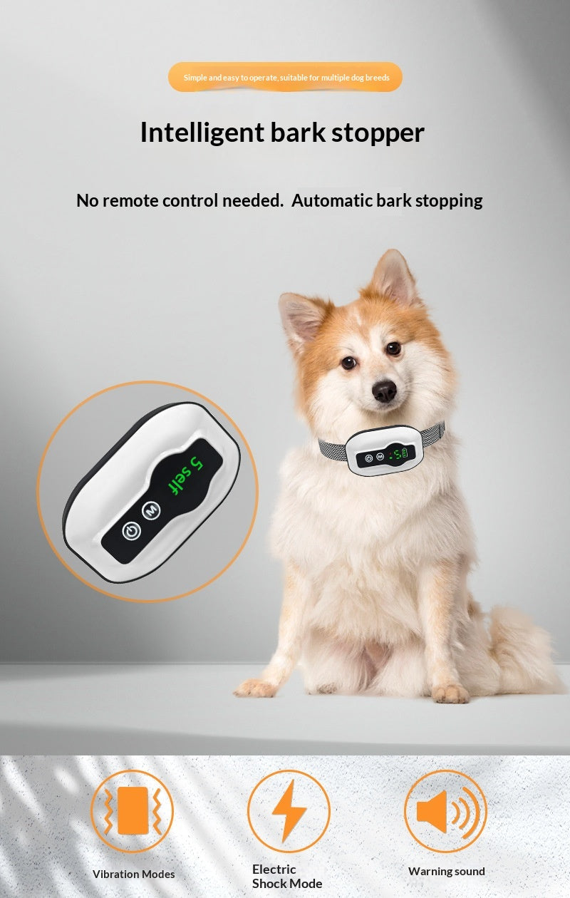 Smart Vibration Anti-Bark Dog Training Collar, IP67 Waterproof