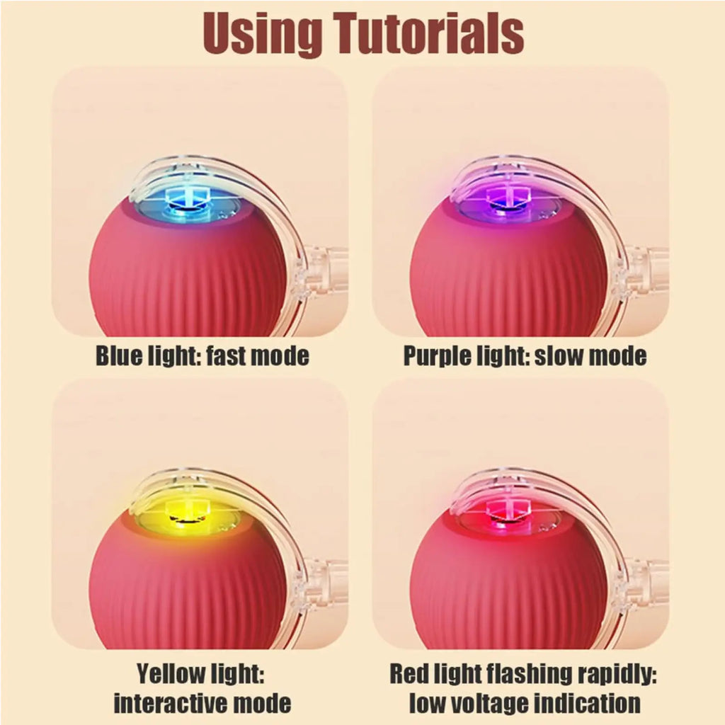 Electric Dog Cat Ball Toy,Indoor Large And Small Cat Dog Interactive Intelligent Rolling Pet Ball