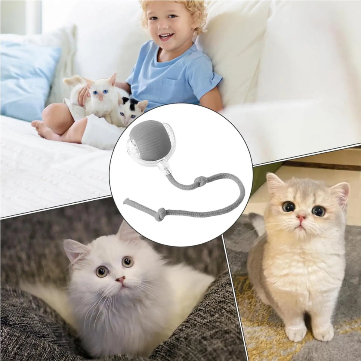Electric Dog Cat Ball Toy,Indoor Large And Small Cat Dog Interactive Intelligent Rolling Pet Ball