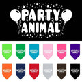 Pet and Dog Bandana Screen Printed, "Party Animal"